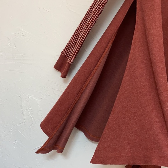 Mystree Knit Hooded Sleeved Sweater Open Sided Poncho size L - Picture 8 of 16